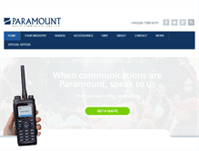 Tablet Screenshot of paramountcomms.co.uk